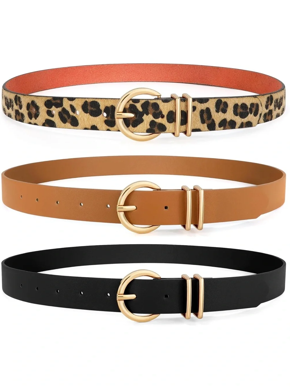 Amazon Belts with Gold Buckles